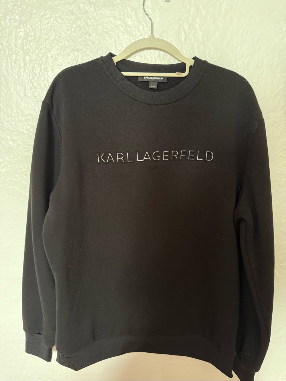 Karl Lagerfeld Men’s Black Logo Sweatshirt Size Medium